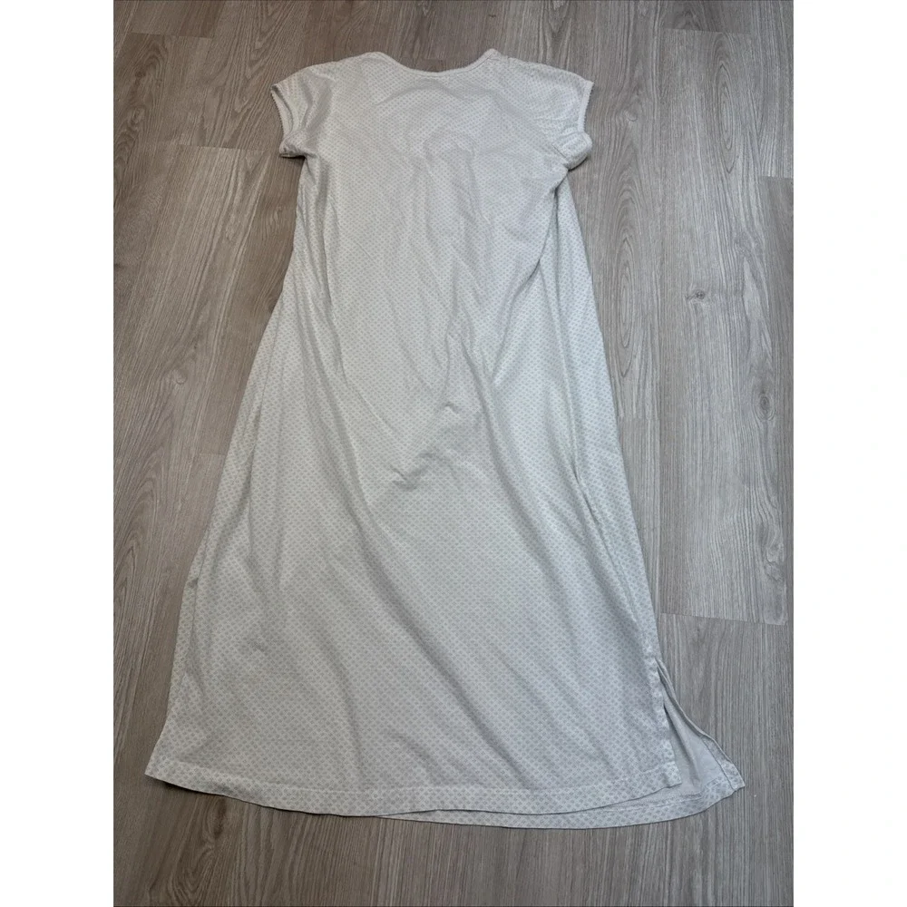 Miss Elaine Intimates Cotton Knit Sweetheart Neck Nightgown Size Small Feminine